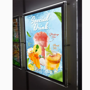 Tùy chỉnh quảng cáo trong nhà dẫn ánh sáng Hộp hình chữ nhật Acrylic hiển thị nhôm khung vuông mô hình đứng bền - Product Image 1