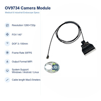 Module de caméra USB miniature OV9734 3,5 mm 720P 140 degrés flexible pour inspection industrielle par endoscope