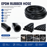 Tuyau flexible en caoutchouc EPDM noir, tube en caoutchouc pur pour l'eau et l'air