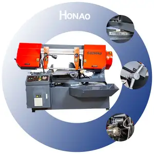 Thanh thép hoàn toàn tự động ngang ban nhạc đã thấy máy đôi cột bandsaw