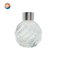 Diffuseur de parfum en forme de boule vide avec spirale en relief, bouteille d'aromathérapie de haute qualité, bouteille d'huile essentielle à prix abordable