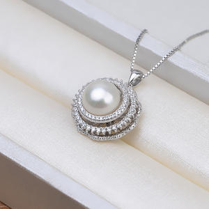 Anillo Abierto de Plata S925, Juego de Colgantes para Mujer, Joyería Ajustable Giratoria DIY, Soporte para Perlas Vacío 1287, Accesorios de Moda para Mujer - Product Image 3