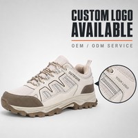 Chaussures de marche d'extérieur en gros sous marque privée, en maille et daim, avec embout de protection et semelle à crampons résistante à l'abrasion, conformes REACH, OEM ODM