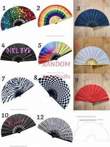 Bonne qualité nouvelle arrivée LOGO personnalisé impression décoration bambou ventilateurs à main cadeaux de noël - Product Image 6