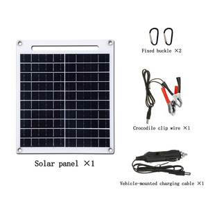 แผงโซลาร์เซลล์แบบพกพาชนิดโมโนคริสตัลไลน์ 15W 12V ชาร์จ USB คู่แบบพับได้สำหรับการเดินป่าตั้งแคมป์กลางแจ้ง - Product Image 5