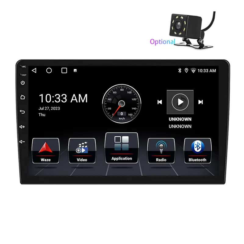 MCX pemutar Multimedia mobil 2 Din, Multimedia Player mobil Android 12 AM FM RDS Carplay 9 inci Wifi Octa Core 2G + 32G 4G Stereo Radio otomatis