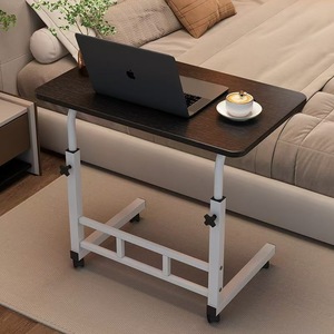 <b>Adjustable</b> Bedside <b>Table</b> With Wheels Laptop Stand Metal Frame Height <b>Adjustable</b> Bedroom Sofa Side <b>Table</b> - Product Image 2