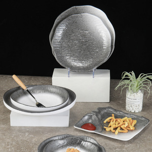 Irregular <b>Melamine</b> Dish <b>Plate</b> Solid Color Creative Snack <b>Plate</b> For Party Hotel Use - Product Image 1