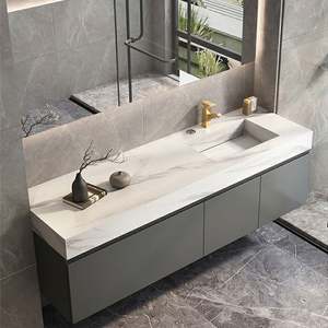 Custom Modern Single <b>Bathroom</b> Vanity Lacquer Finish <b>Bathroom</b> <b>Cabinet</b> - Product Image 1