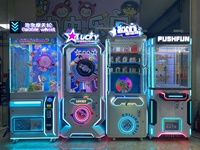 Machine d'arcade PushFun Push Prize |   Distributeur de cadeaux LUCK à monnayeur, construction métallique, version anglaise, garantie 1 an pour les parcs d'attractions
