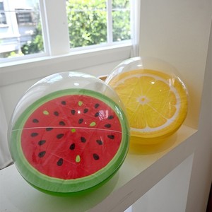 Pelota de playa inflable transparente de PVC con forma de sandía y limón, juguete acuático para niños, para jugar al aire libre - Product Image 1