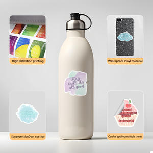 50 Uds lindas pegatinas de grafiti inglés motivacionales <span class=keywords><strong>para</strong></span> decoración de teléfono de equipaje pegatina colorida Happy Vibe - Product Image 5