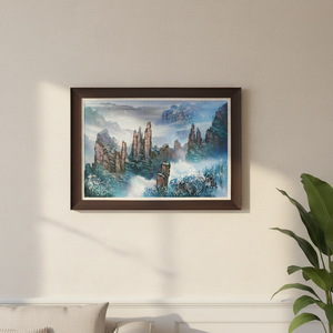 Pintura de <span class=keywords><strong>Paisaje</strong></span> de Zhangjiajie Hecha a Mano, Arte de Pared de Montañas en Piedra Arenisca, Decoración para el Hogar y Adorno, Obra de Arte Grande - Product Image 3