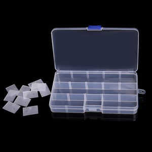 Caja Organizadora <span class=keywords><strong>de</strong></span> Plástico Transparente Rectangular con Compartimentos <span class=keywords><strong>de</strong></span> 6, 8, 10, 15, 24 y 36 Rejillas <span class=keywords><strong>para</strong></span> Guardar Cuentas, Joyas y <span class=keywords><strong>Piezas</strong></span> <span class=keywords><strong>Pequeñas</strong></span> - Product Image 2
