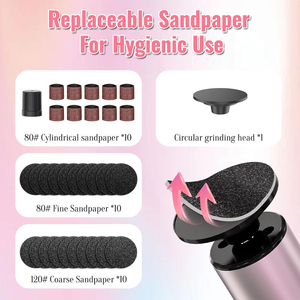 Lima Eléctrica Recargable para Pies, Lima de Uñas, Herramienta de Pedicura Inalámbrica a Prueba de Agua, Removedor de Callosidades para Eliminar Piel Muerta - Product Image 6