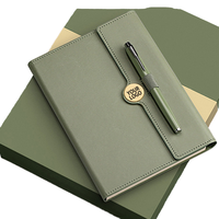 A5 Leder-Tagebuch Geschäfts-Geschenkbox-Set mit Anpassbarem Logo, Tragbares Büro-Meeting-Souvenir, Firmengeschenk