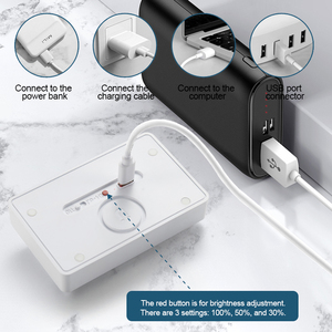 2026 Lampe LED d'angle et de pied de lit à détecteur magnétique, rechargeable USB, style nordique, 3000K, pour couloir et escalier - Product Image 5
