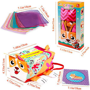 Jouets éducatifs précoces développement sensoriel enfants âge préscolaire apprentissage bébé boîte à mouchoirs en tissu <span class=keywords><strong>livre</strong></span> jouet - Product Image 6