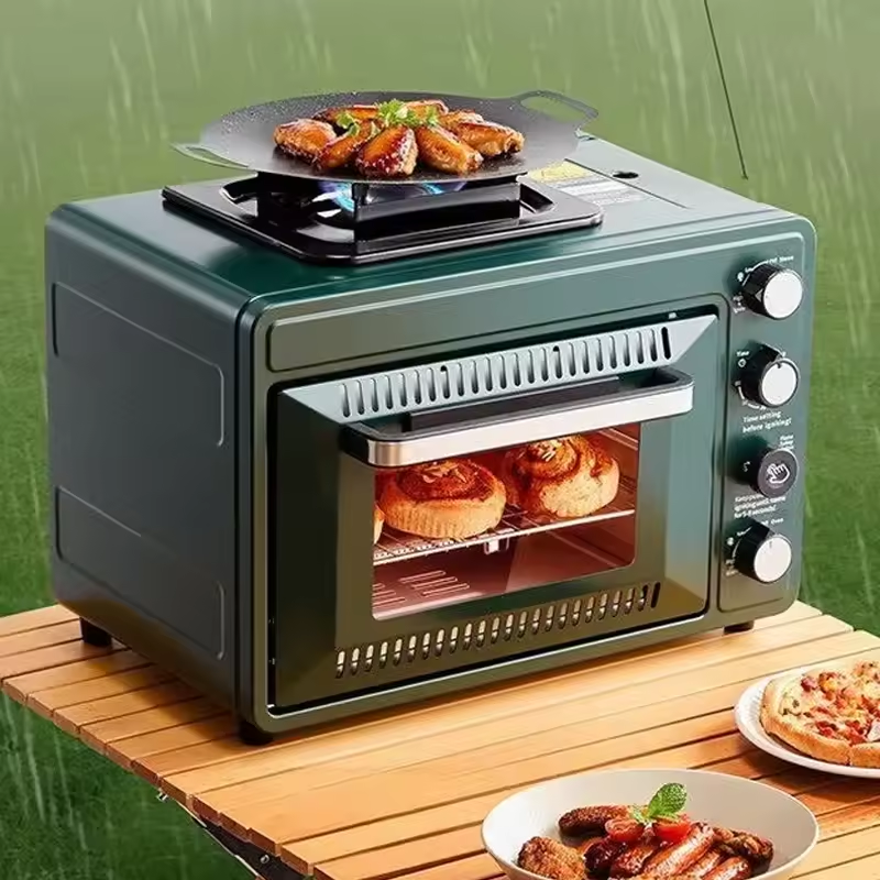 Home Multifunctional Outdoor Gas Pizza Oven Camping Gas Stove 2-in