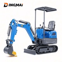 Mini-pelle de 0,6 tonne avec moteur à essence Loncin et double pompe à engrenages pour projets de paysagisme, d'aménagement paysager et de végétalisation en serres, vergers et sur pentes