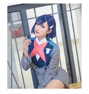 Ainizi - Pelucas <span class=keywords><strong>de</strong></span> Cosplay <span class=keywords><strong>de</strong></span> ICHIGO <span class=keywords><strong>de</strong></span> 35 cm, Color Azul Oscuro, Sintéticas, Código 015, <span class=keywords><strong>de</strong></span> DARLING in the FRANXX, Venta al por Mayor - Product Image 2