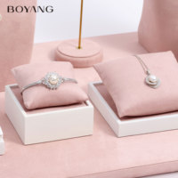 Présentoir à bijoux de luxe personnalisé Boyang en velours pour boucles d'oreilles, bagues, colliers et bracelets