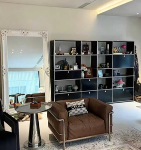 ชุดโซฟาหนังดีไซน์หรูหราสไตล์อิตาลีแบบปรับเปลี่ยนได้ พร้อมเก้าอี้พักผ่อนทันสมัย - Product Image 3