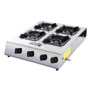 Fabricant professionnel de cuisine table de cuisson au gaz propane 4 brûleurs en acier cuisinière à gaz