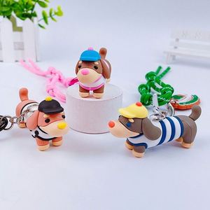 Creative Dachshund Doll <b>Keychain</b> 3D Cartoon Puppy Couple Bag New Pendant - Product Image 6