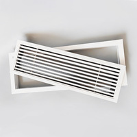 Grille d'aération linéaire détachable avec filtre, en aluminium, à simple déflection, pour plafond, pour systèmes CVC