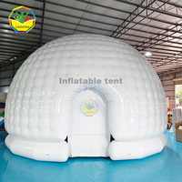 Tente dôme gonflable igloo géant blanc de 6 mètres avec entrée à 2 portes en matériau robuste de 0,6mm de LEDONG Inflatables