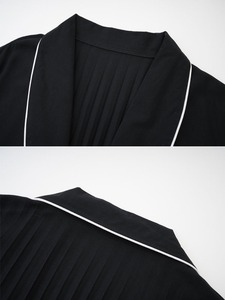 2024 nouveau Design unique <span class=keywords><strong>noir</strong></span> <span class=keywords><strong>et</strong></span> <span class=keywords><strong>blanc</strong></span> élégant XXL musulman femmes Abaya robe à manches longues ouvert vêtements islamiques - Product Image 3
