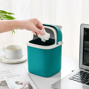 Plastic Trash Can bin hotel office bathroom kitchen mini small trash can Modern Indoor Portable Kitchen Dustbin for Recycle