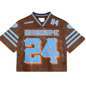 Jersey Sepak Bola Desain Crop Mesh Bordir Printing Sublimasi Streetwear Trendi Khusus untuk Fans Tim Nasional - Product Image 2