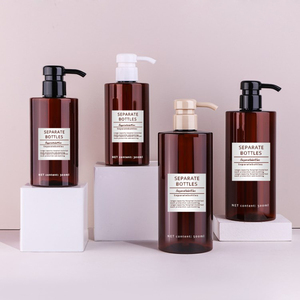 Custom Label Groothandel 300Ml Amber <span class=keywords><strong>500</strong></span> Ml 10 Oz Huisdier <span class=keywords><strong>Plastic</strong></span> Haar Shampoo Pomp Dispenser Fles Voor Douchegel - Product Image 1