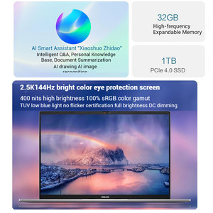 โน้ตบุ๊ก ASUS <span class=keywords><strong>Vivobook</strong></span> <span class=keywords><strong>Pro</strong></span> 16 สำหรับเล่นเกมส์ ของใหม่แกะกล่อง Intel Core Ultra5 Ultra7 แรม 32GB หน้าจอ 16 นิ้ว 2.5K 144Hz โน้ตบุ๊กสำหรับธุรกิจ - Product Image 4