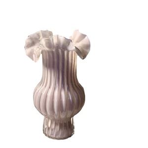 Pleated <strong>Vase</strong> Gentle Purple Decorative Ornaments Living Room <strong>Flower</strong> Arrangement High-end Antique Fenton <strong>Flower</strong> <strong>Vase</strong> - Product Image 5
