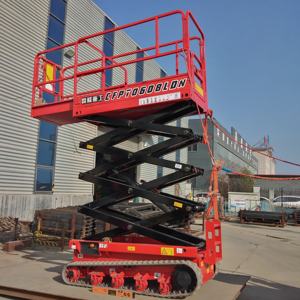 Ce sertifikalı engebeli arazi parça makas paletli kaldırma ürün kategorisi makaslı Lift katlanır yükseltilmiş çalışma platformu - Product Image 6