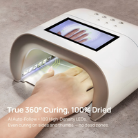 Lámpara de Uñas Profesional con Sensor Inteligente IA, LED UV 365nm, Secador de Gel Portátil, Amigable con la Piel, Curado Rápido 120s, para Manicura y Pedicura en Salón
