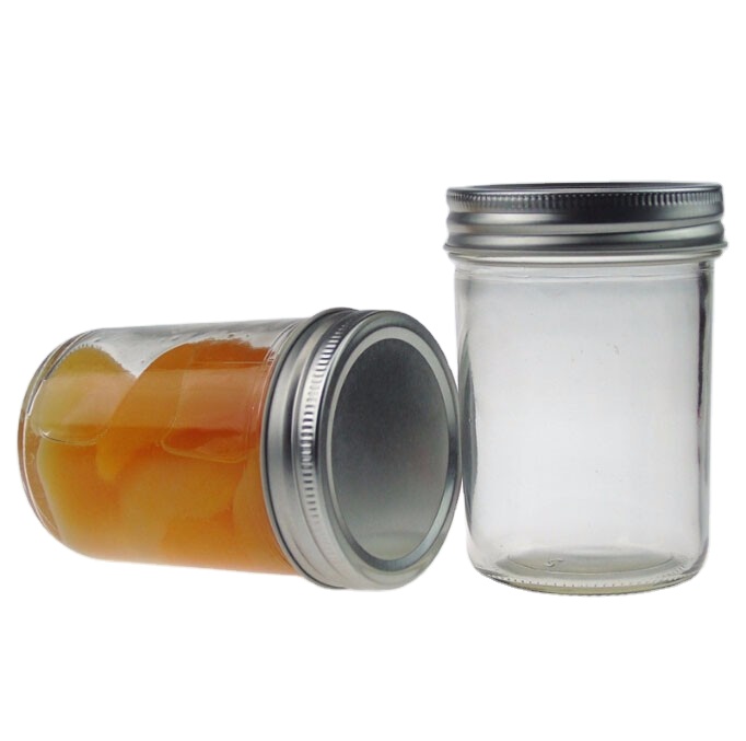 Mason Glass Jar With Screw Cover Wholesale Factory Produced Food Grade Empty Clear Round Glass Honey Jar