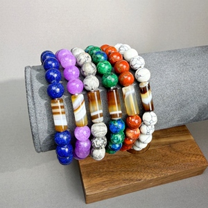 Bracelet en perles de pin fait à la main de style orthodoxe exquis avec <span class=keywords><strong>turquoise</strong></span> nouvelle ligne noire neutre à la mode anniversaire mode - Product Image 1