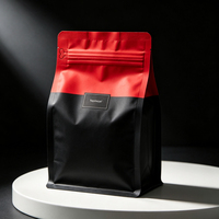 Sachets Doypack Personnalisés Ziplock Anti-humidité Noir Mat avec Fenêtre Transparente pour Emballage de Noix