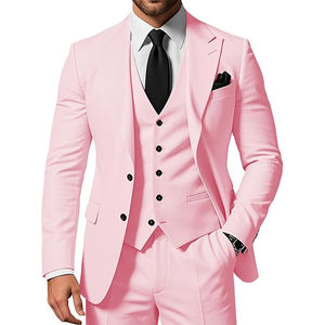 Traje de esmoquin ajustado de 3 piezas para hombre para bodas, fiestas, promociones, negocios, talla grande, para adultos - Product Image 6