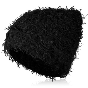 Chapeau de sport d'hiver unisexe en laine jacquard tricotée, chaud et délavé, sans bord, avec <span class=keywords><strong>bouton</strong></span> - Product Image 5