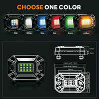 Kit de 4 luces LED RGB para roca, con carcasa de aluminio, luces para bajos de coche y cavidades de rueda, para camiones 4x4, todoterreno, ATV, UTV, SUV