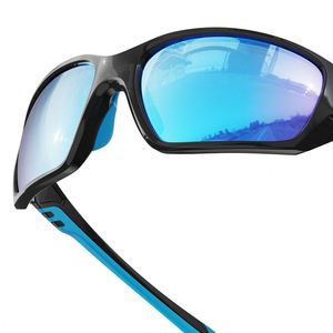 Lunettes de soleil sportives à monture intégrale TR90, verres polarisés bleus, protection UV, miroir anti-éblouissement pour hommes, course à pied, pêche, cyclisme - Product Image 4