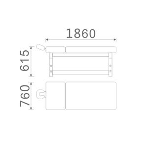 Lit <span class=keywords><strong>de</strong></span> <span class=keywords><strong>massage</strong></span> thaïlandais en bois massif, <span class=keywords><strong>table</strong></span> <span class=keywords><strong>de</strong></span> beauté portable pour tout le corps avec hauteur réglable, design moderne 3730-7 - Product Image 6