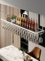 Support à Verres à Vin en Bambou pour Usage Domestique, Luxe Léger, Haut de Gamme, Support Suspendu à l'Envers pour Verres à Pied, Design Créatif pour Bar et Comptoir
