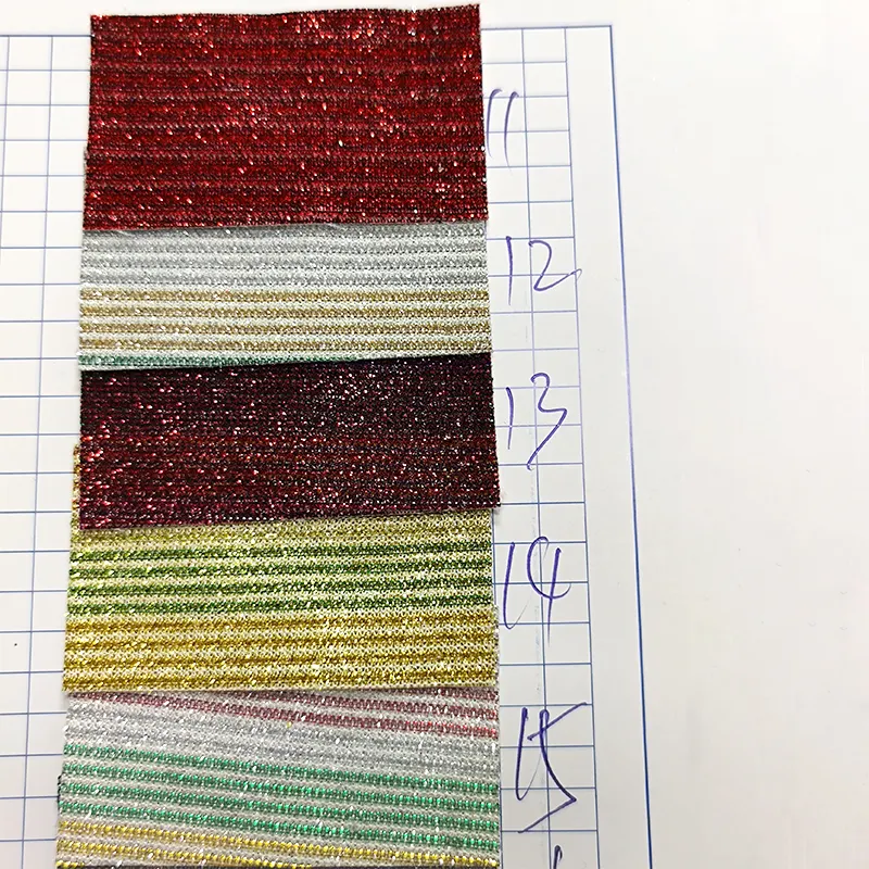 New Shiny Stripe Glitter Faux Kunstleder Blatt Spunlace Backing für die Herstellung von Taschen Jewel Box