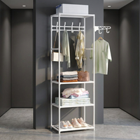 Porte-vêtements en métal multifonctionnel, support de rangement robuste pour l'organisation des vêtements dans la chambre